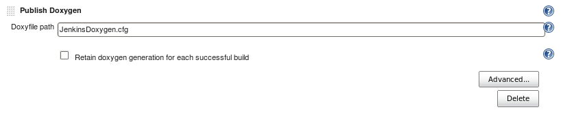 DOxygen plugin configuration