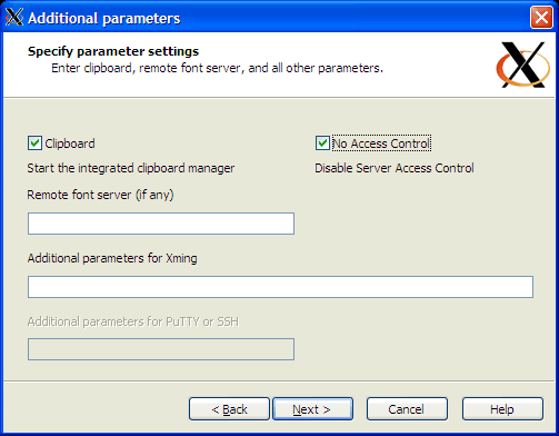 XMing server access control