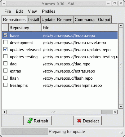 Linux Yumex GUI tool